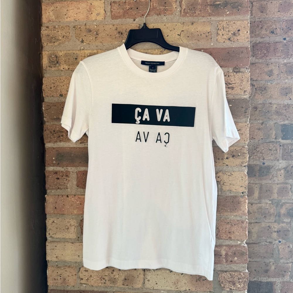 Menagerie White 'Ça Va' Graphic Tee